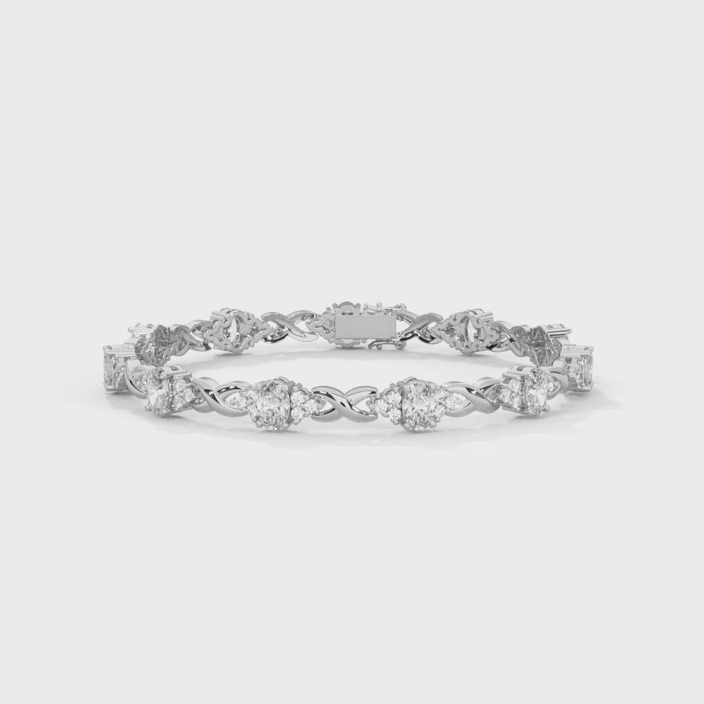 Elysian Twist Oval-Cut Lab-Grown Diamond Bracelet | 6.67 CTW