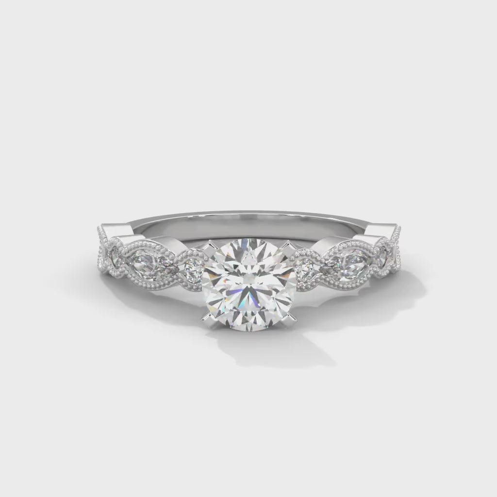 The Opulent Pave Twirl 1.66 CTW Round-Cut Diamond Ladies' Ring | E VS1