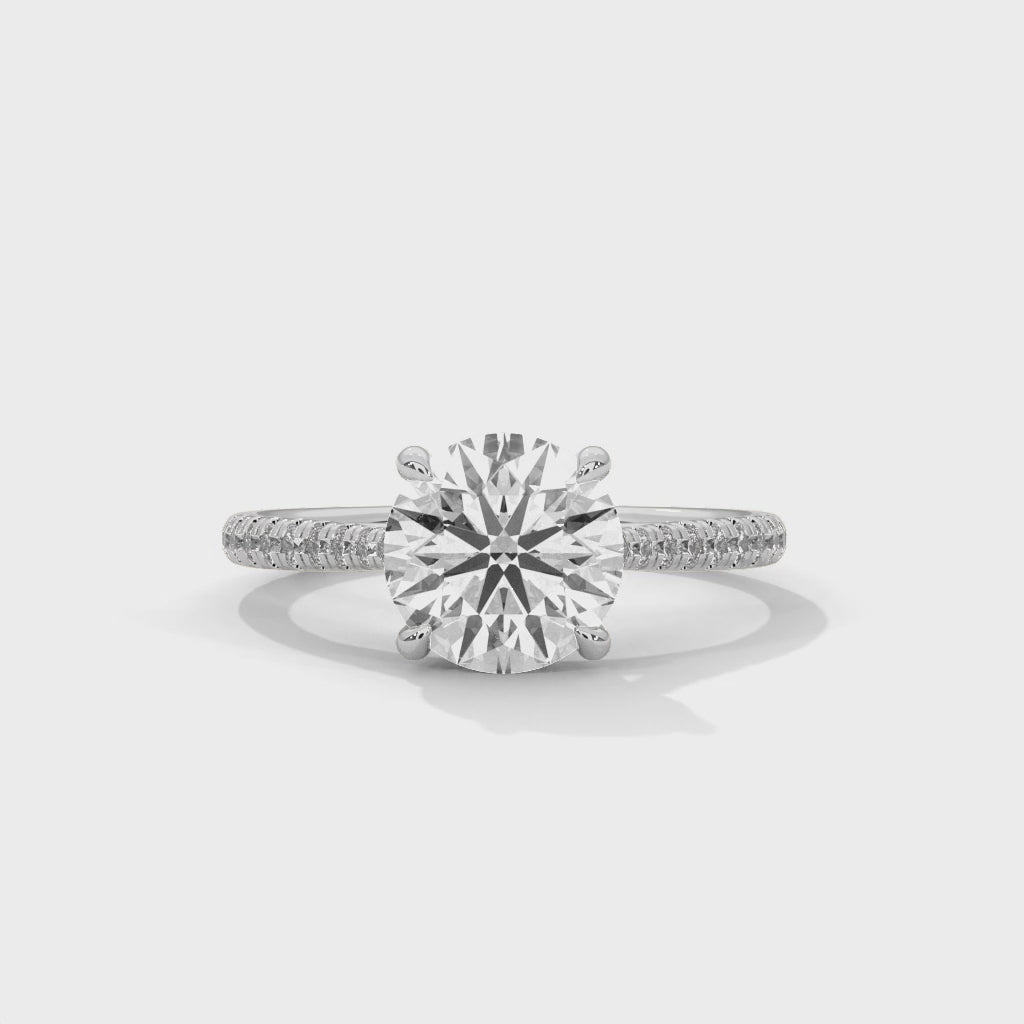 Ethereal Glow 1.5CT Round Lab-Grown Diamond Engagement Ring | 1.77 CTW