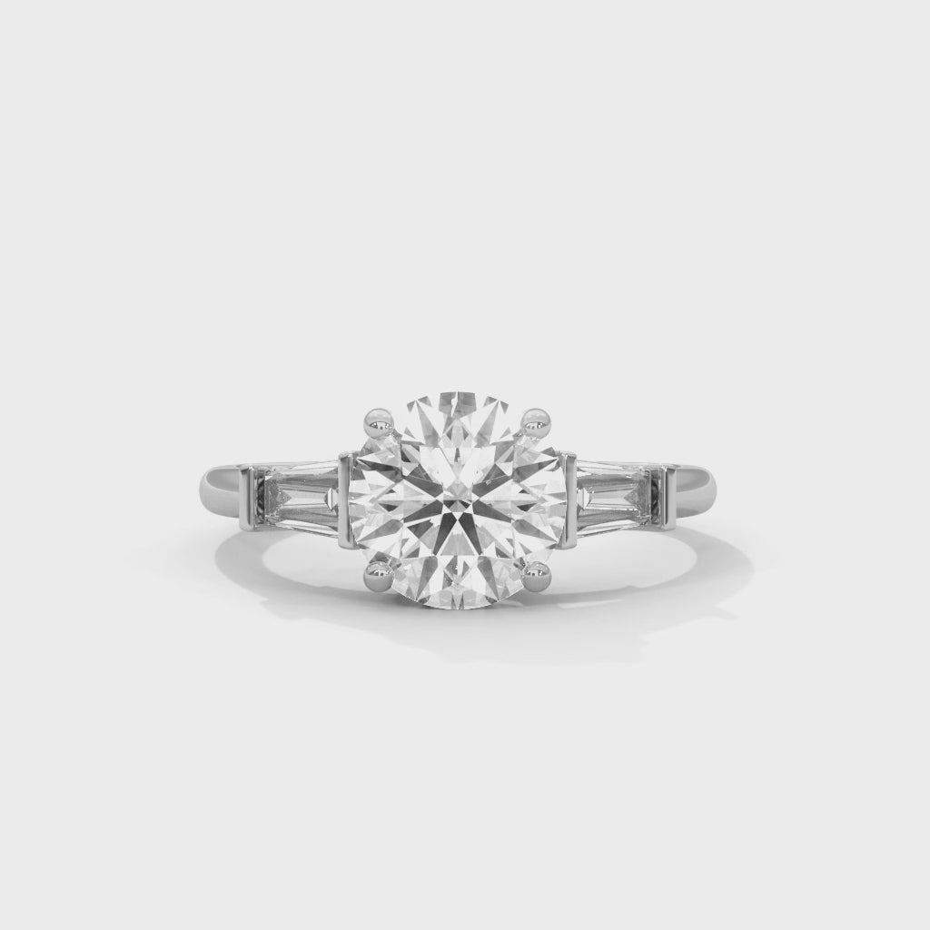 Elegance 1CT Round Lab-Grown Diamond Engagement Ring | 1.58 CTW