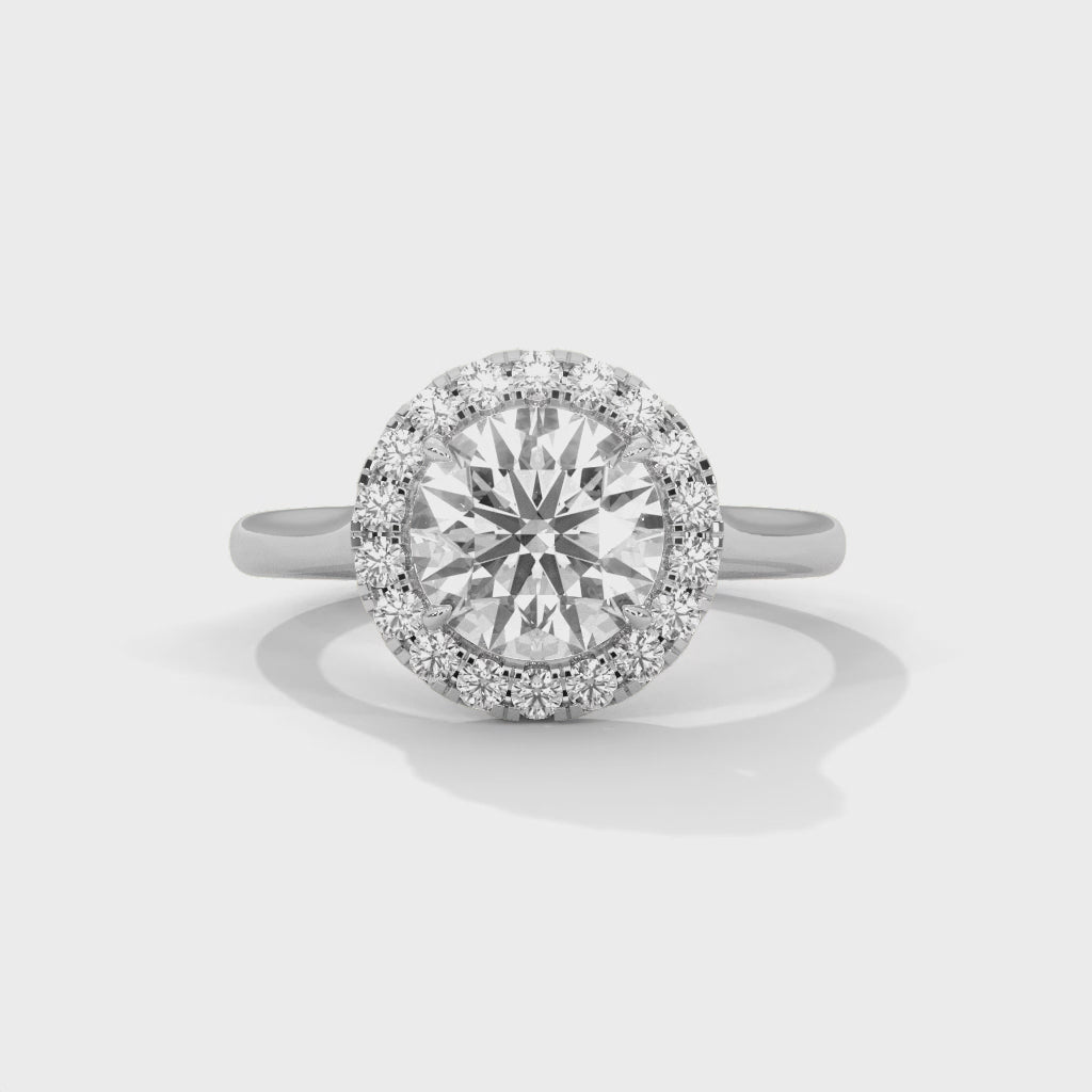 Radiance 1 CT Round-Cut Lab Grown Diamond Halo Ring | 1.32 CTW