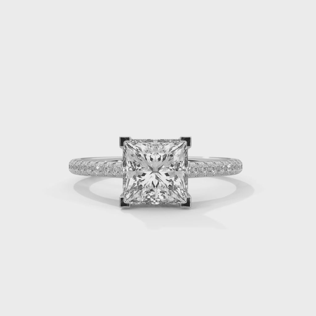 Regal 2.22 CTW Princess Cut Diamond Engagement Ring | E VS1