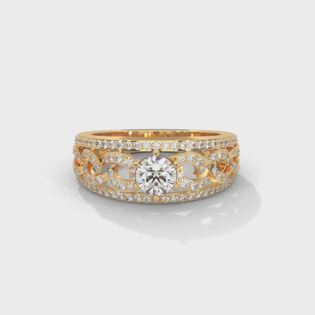 Verona 1.03 CTW Round Lab-Grown Diamond Ring