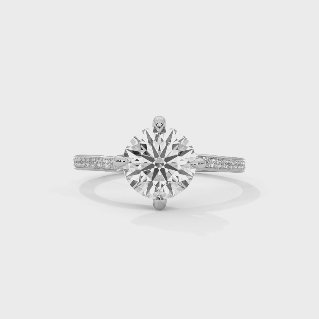 Celestial Glow 1 CT Round Lab-Grown Diamond Ring | 1.15 CTW