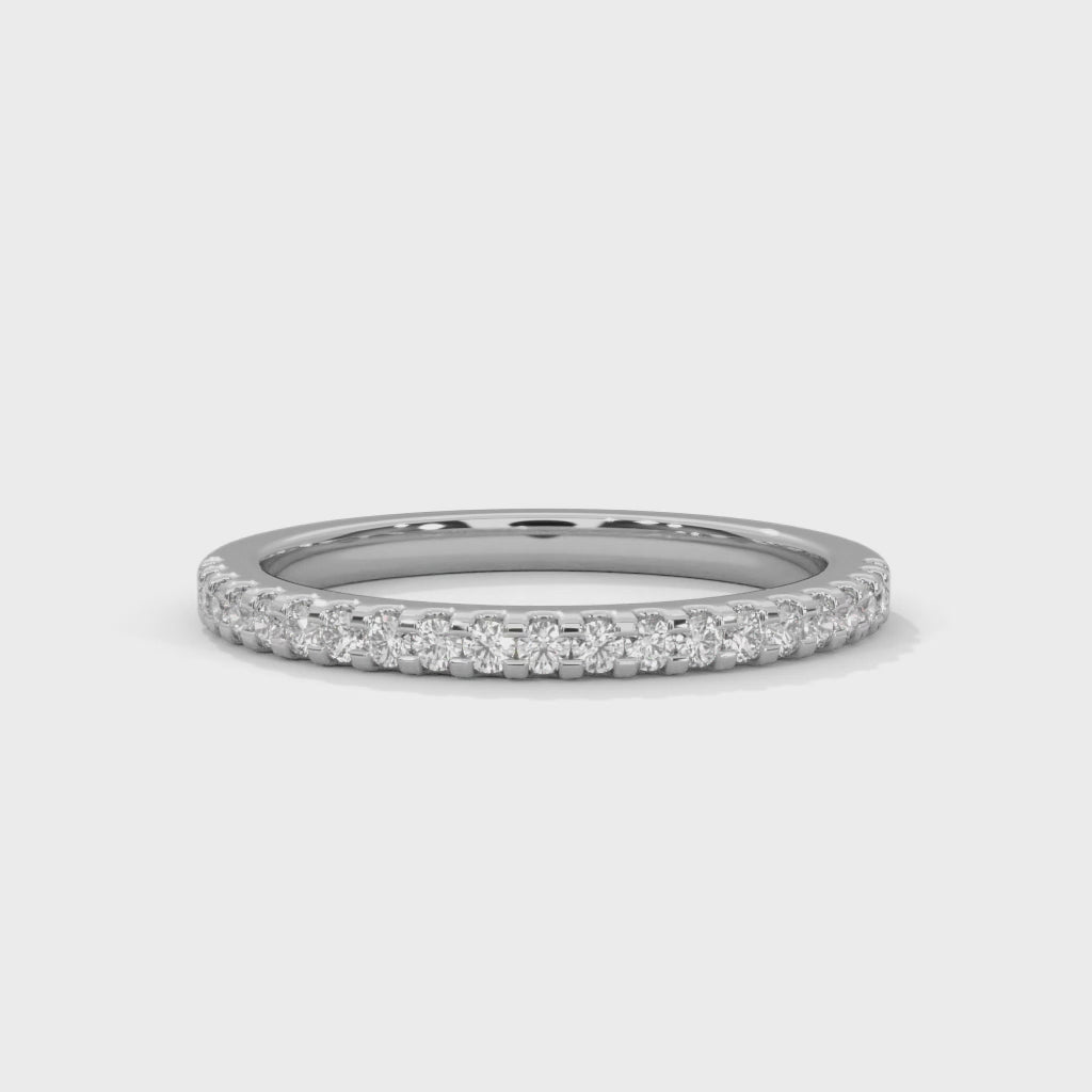Eternal Sparkle: Gold Round Diamond Half-Eternity Band | 0.26 CTW