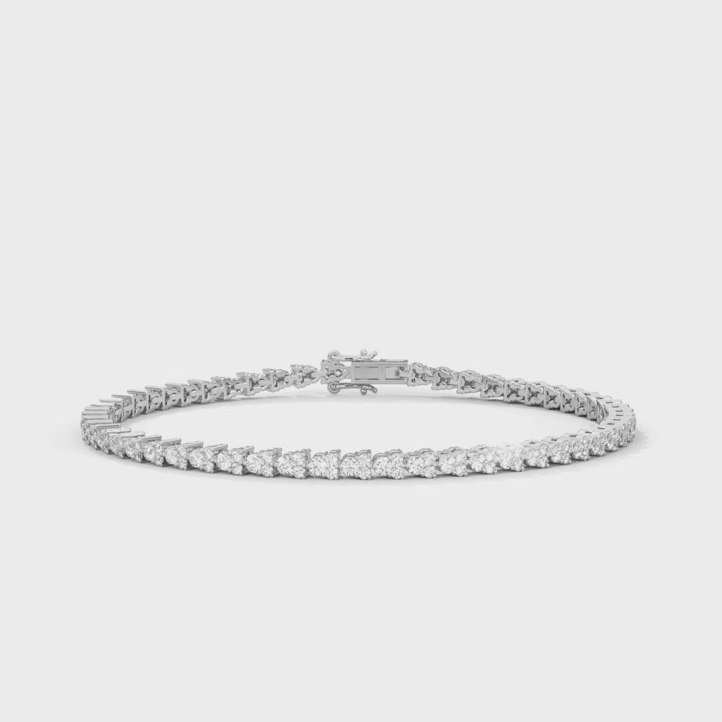 Classic Round Lab-Grown Diamond Gold Tennis Bracelet | 2.01 CTW