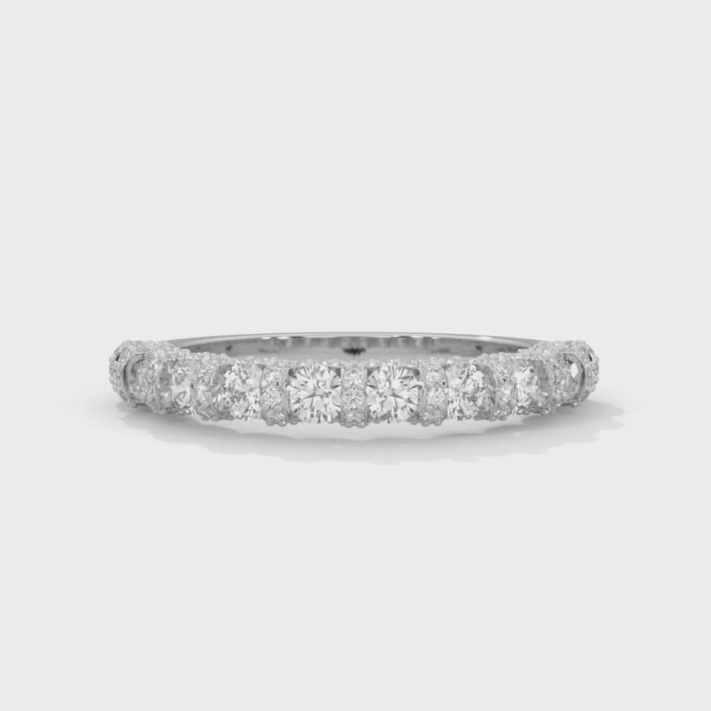 14K & 18K Gold Round Diamond Full-Eternity Band Ring | 1.27 CTW