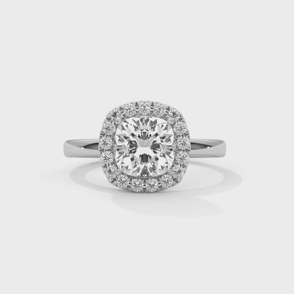 Halo 3 CT Cushion-Cut Lab Grown Diamond Ring | 3.24 CTW