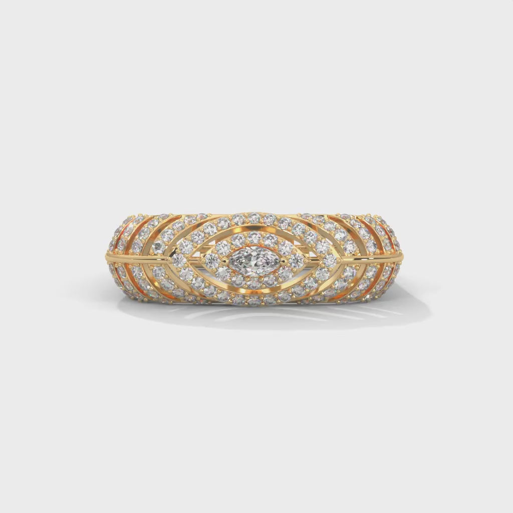 Celestia 0.58 CTW Marquise & Round Lab-Grown Diamond Ring