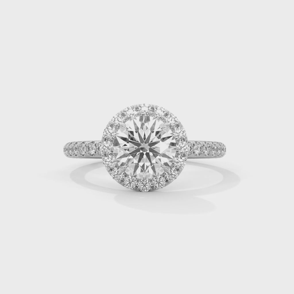 Blossom 2CT Round Lab-Grown Diamond Engagement Ring | 2.47 CTW