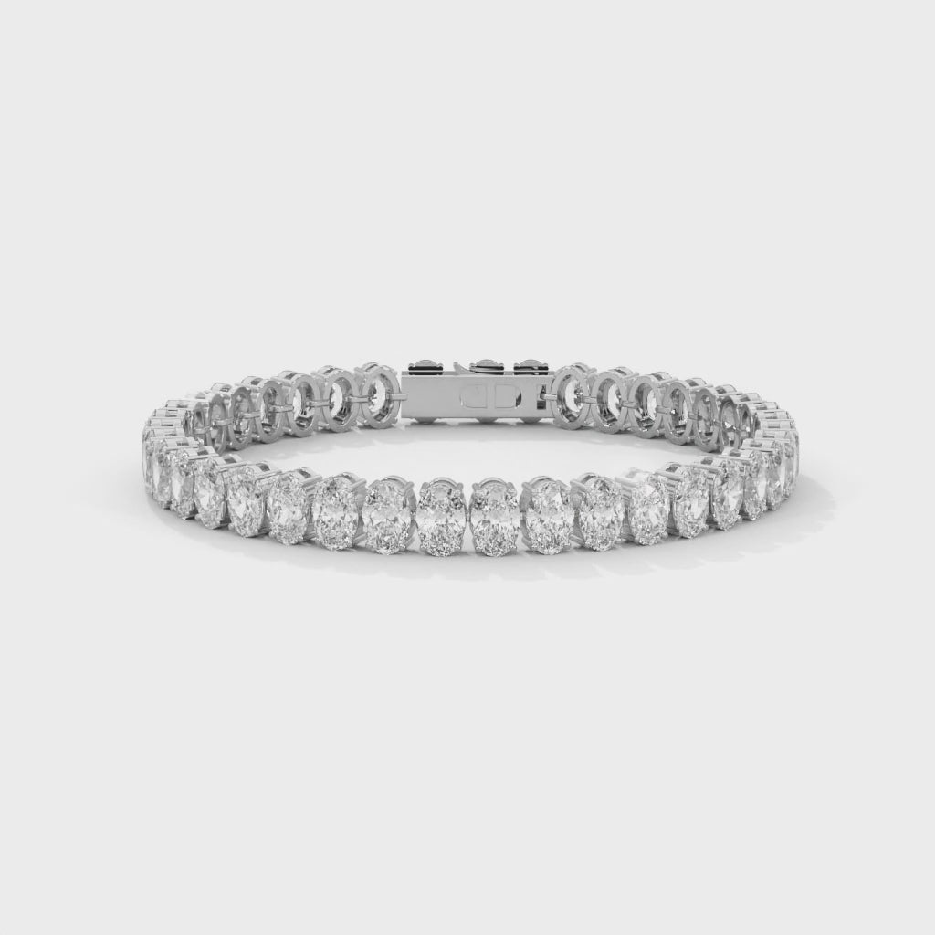 Grandeur Oval-Cut Lab-Grown Diamond Tennis Bracelet | 21.5 CTW