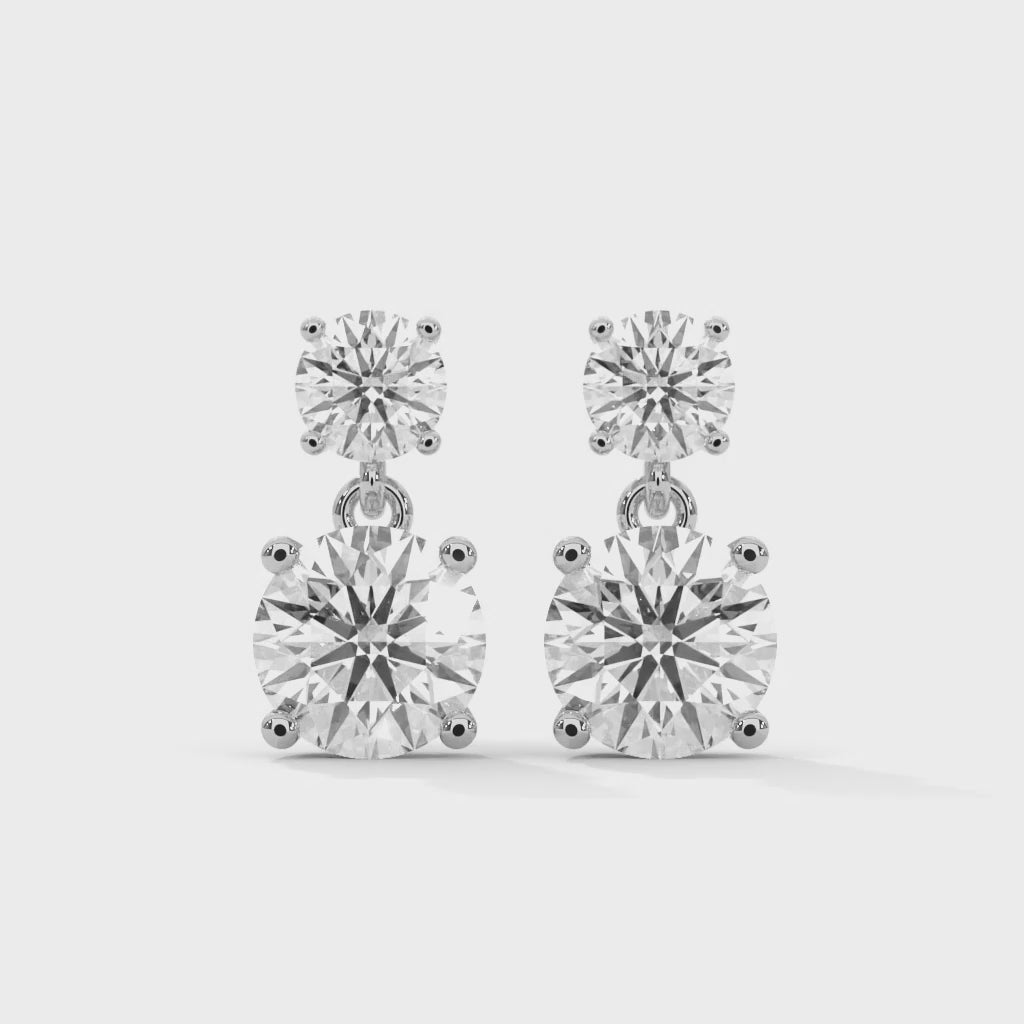 14K Gold Lab-Grown Diamond Drop Earrings| 3-6 CTW