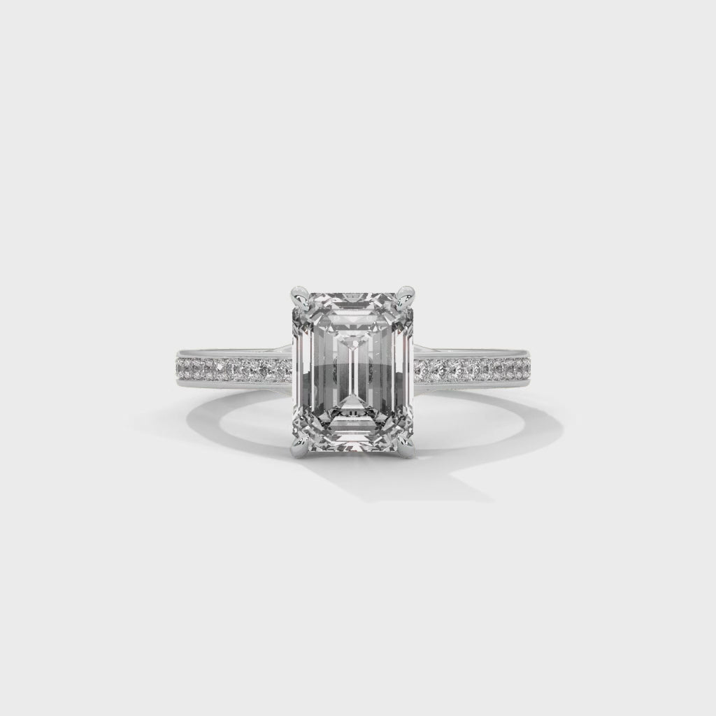 Brilliance 1.5CT Emerald Lab-Grown Diamond Engagement Ring | 1.71 CTW