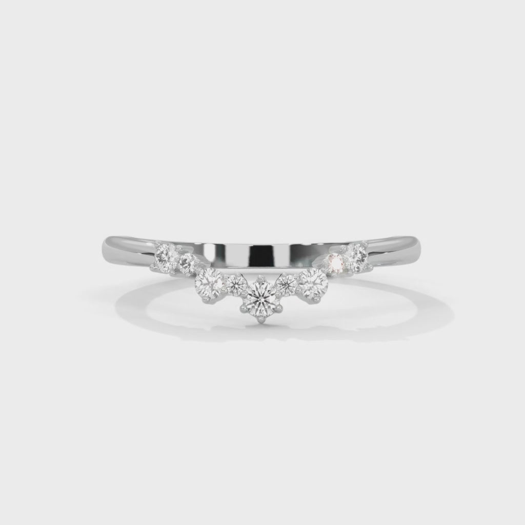 Elegant Round Lab-Grown Diamond Gold Wedding Band | 0.15 CTW